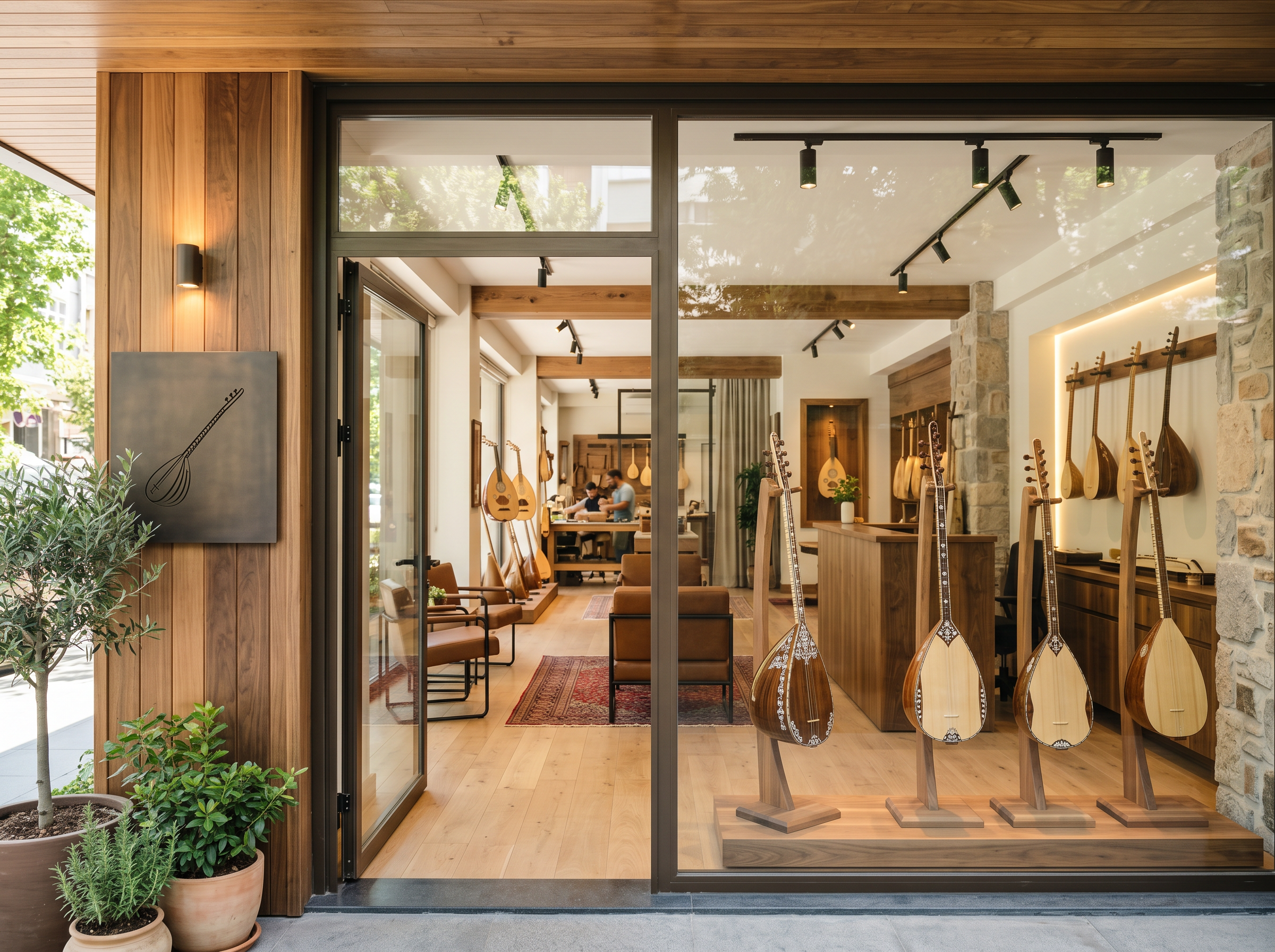 Showroom ve iletişim alanı için modern görsel